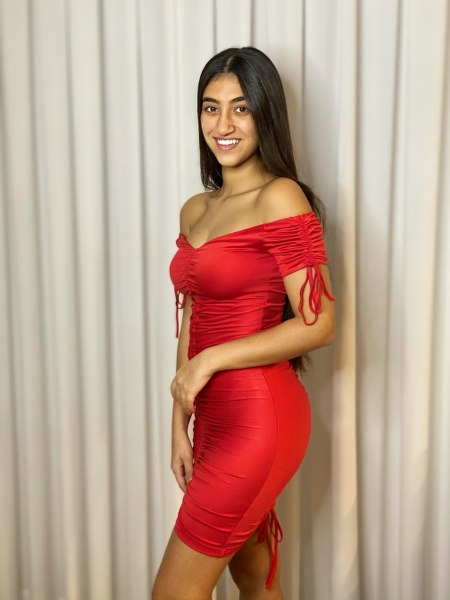 שמלת מיני באדום